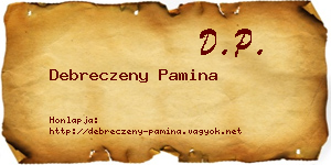 Debreczeny Pamina névjegykártya